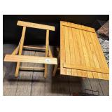 Portable Folding Table and Ottoman (Missing