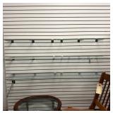 Slat Wall w/Glass Shelving