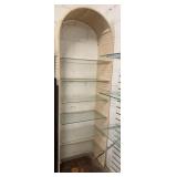 Wicker Glass Shelving Unit
