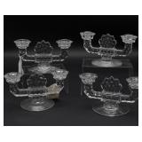 Fostoria American Crystal Double Candle Sticks