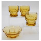 Anchor Hocking Georgian Amber Topaz Tumblers
