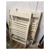 (2) White Folding Chairs
