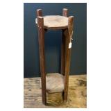 Oak Two Tier Octagonal Plant Stand