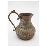 Copper and Brass Finish Handled Pitcher