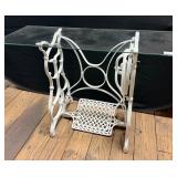 Cast Iron Treadle Sewing Machine Base Glass Top