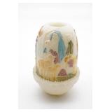 Fenton Birth of a Savior Fairy Lamp Hand Painted