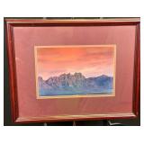 1979 Mountain Landscape Print Framed