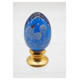 Fenton Cobalt Blue Mystical Unicorn Egg