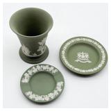 Wedgwood Sage Green Small Cup Cherub Motif,