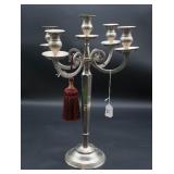 Ornate Silver Plated 5 Light Candelabra