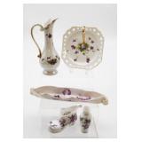 Norcrest Sweet Violet Mini Shoe, Mini Vase,
