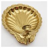 Brass Seashell Candle Wall Sconce