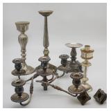 Silver Plate Candlestick & Candelabra Lot
