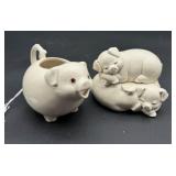 Fitz and Floyd Pig Creamer and Sugar Set