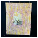 Mixed Media Abstract Cityscape Painting by