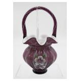 Fenton Sweetbriar Basket Hand Painted