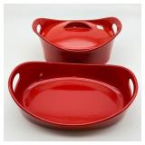 Rachel Ray Bubble & Brown Orange Stoneware