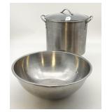 Stainless Steel Stockpot & Large Mixing Bowl