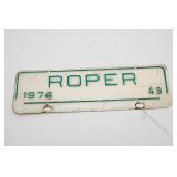 1974 Roper NC Town Tag #49