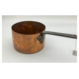 Antique French Copper Saucepan w/Cast Iron