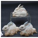 Porcelain Bunny Collection As Is