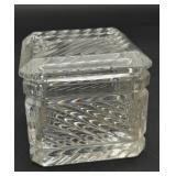 Crystal Pressed Glass Jewelry Casket