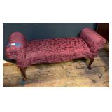 Victorian Style Double Scroll Arm Bench