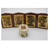Hummel Wall Plaques & Tin Trinket Box