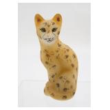 Fenton Hand Painted Jungle Cats Stylized Leopard
