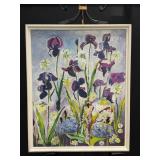 Purple Irises Oil on Canvas by dePierre