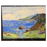 Rocky Coastline Seascape Painting on Canvas