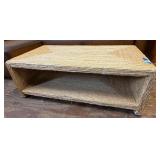 Coastal Woven Coffee Table As Is