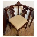 Antique Victorian Heavily Carved Corner Chair