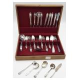Assorted Flatware Lot in Silverware Box