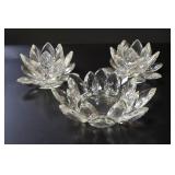 Crystal Lotus Flower Candle Holders