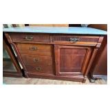 Victorian Eastlake Style Marble Top Sideboard