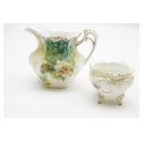 Porcelain Creamer and Sugar As Is Condition