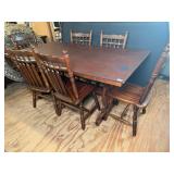 Farmhouse Trestle Dining Table and Arrowback