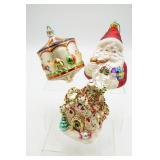 3 Glass Christmas Ornaments
