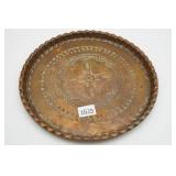 Middle Eastern Hand Etched Brass Round