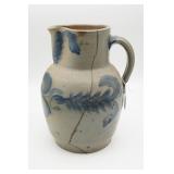 19th Century Salt Glazed 1 1/2 Gallon Pitcher