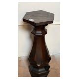 Antique Gothic Revival Walnut Pedestal Stand