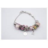 Sterling Silver Pandora Style Charm Bracelet
