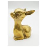 Leonard Brass Fawn Deer Figurine