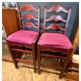 Pair of Ladder Back Barstools
