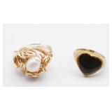 2 Gold Tone Rings