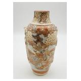 Satsuma Samurai Moriage Vase As Is