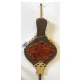 Fireplace Bellows Embossed Leather & Stud