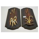 MCM Cattail Wall Plaques
