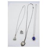 3 Necklaces & Tie Tack Sailboats and